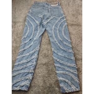 The‎ Ragged Priest Gaze Jeans Circle Fray Mom High Rise Edgy Blue Size 28